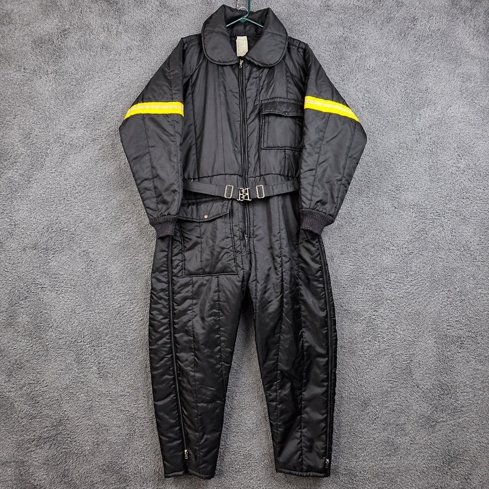 Vintage JCPenney Insulated Snowmobile Coveralls Large Tall Snowsuit USA 70s 80s